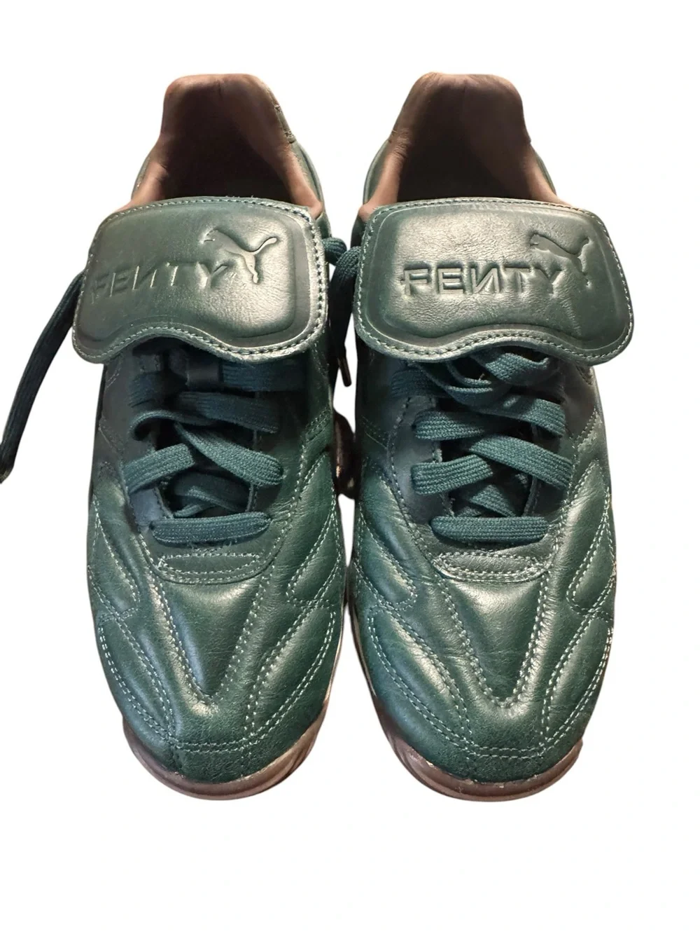 Fenty x Puma by Rihanna Green Leather Sneaker - Picture 1 of 6